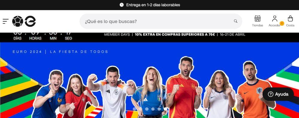Tienda online Fútbol Emotion con venta de camisetas
