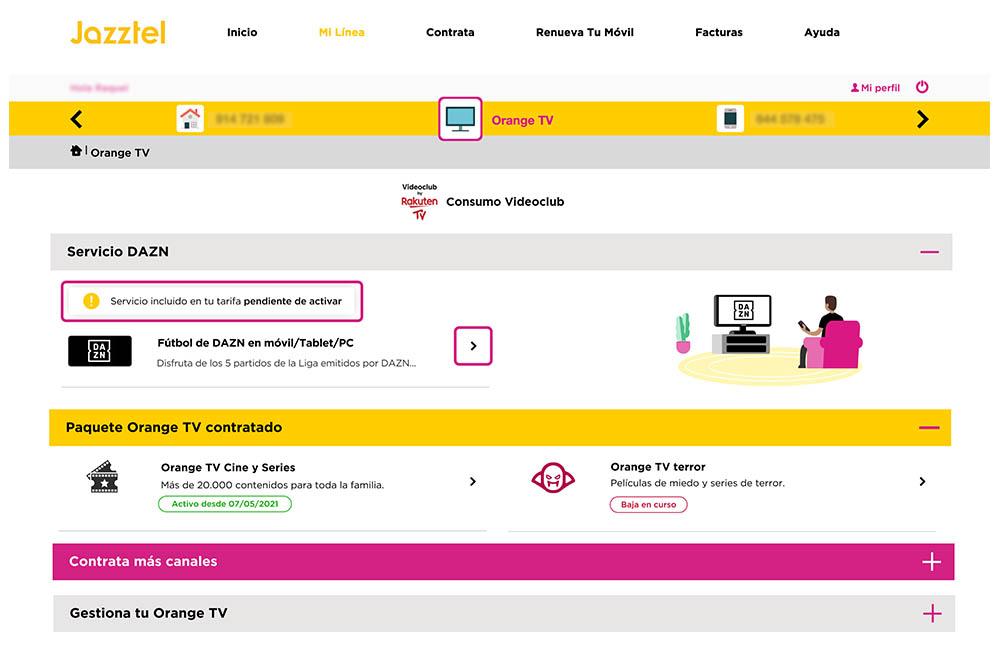 DAZN desaparece de las aplicaciones de Movistar y Orange TV