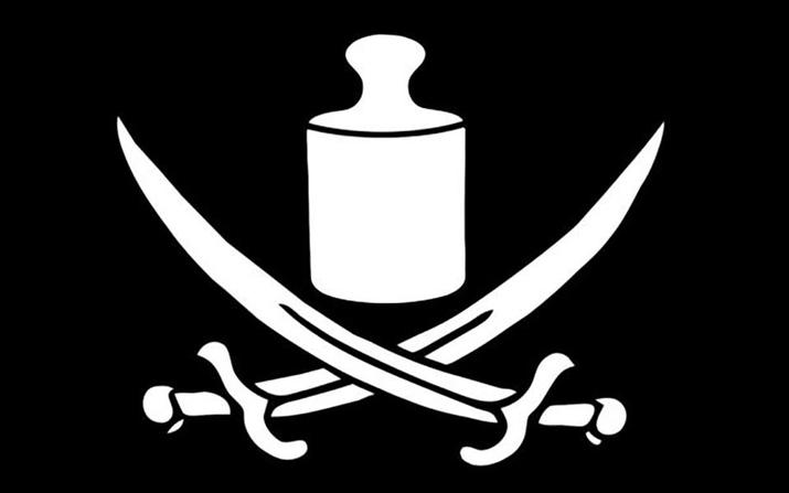Bandera pirata sistema métrico