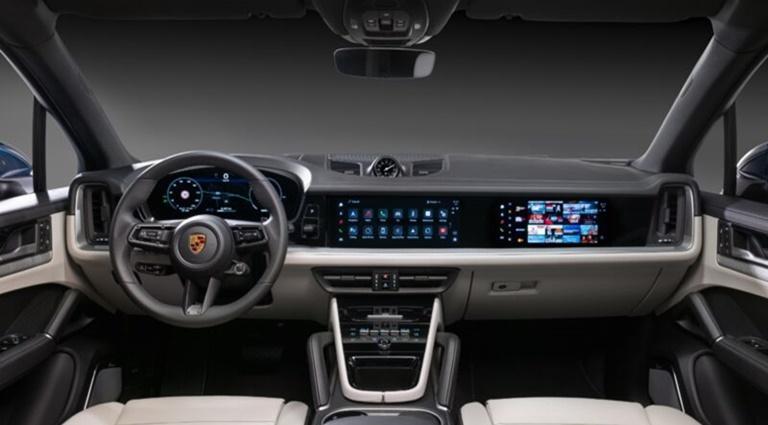 Porsche Cayenne 2024 pantallas interior botones