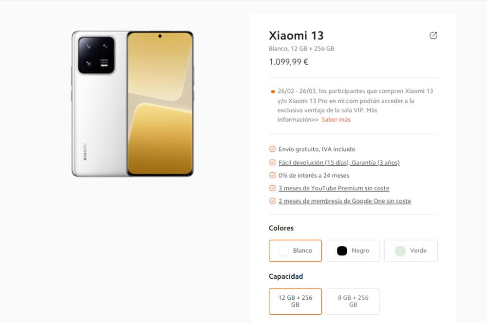 precio Xiaomi 13