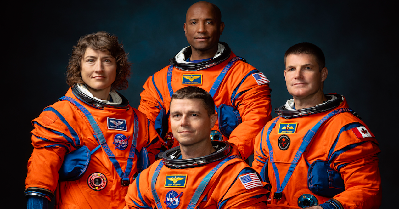 Los cuatro astronautas seleccionados para la misión Artemis 2