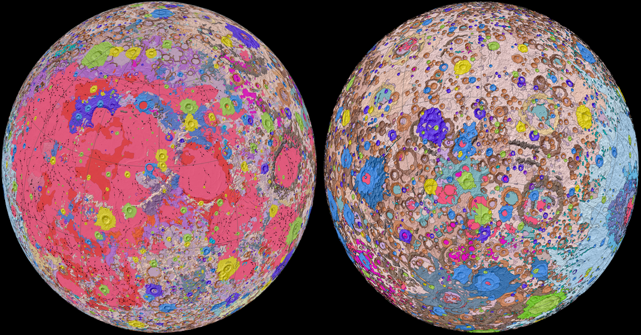 Mapa geológico de la luna