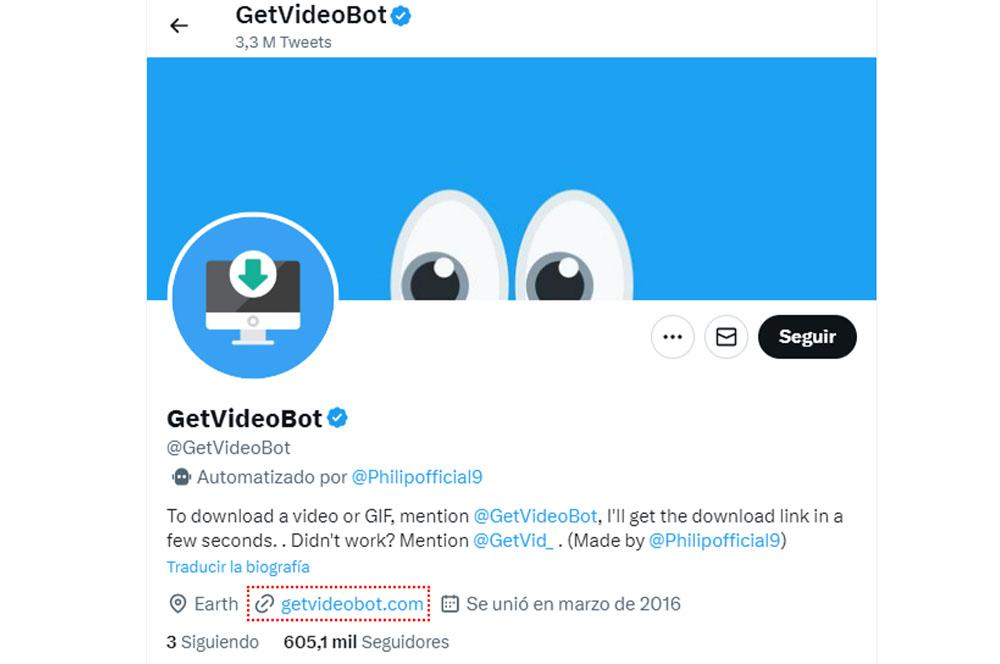 GetVideoBot Twitter