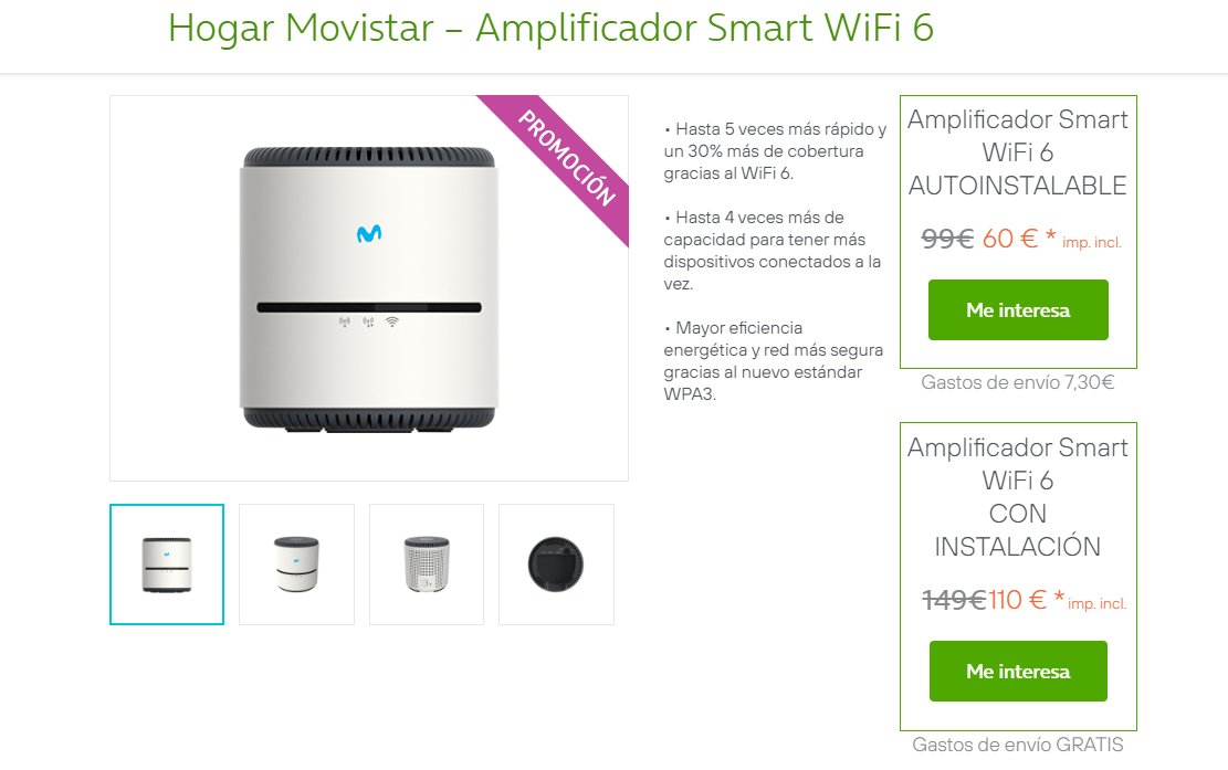 amplificador wifi 6 movistar oferta