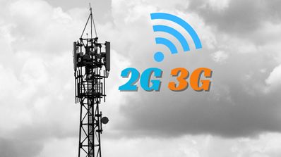 Antena con señal de conexión 2G y 3G