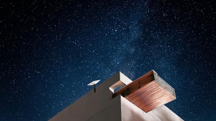 Cielo estrellado nocturno de Starlink