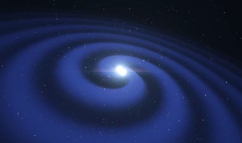 Dos estrellas de neutrones colisionando