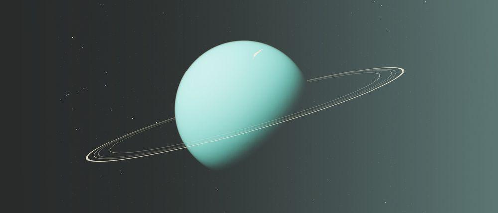 Imagen del planeta Urano en la galaxia