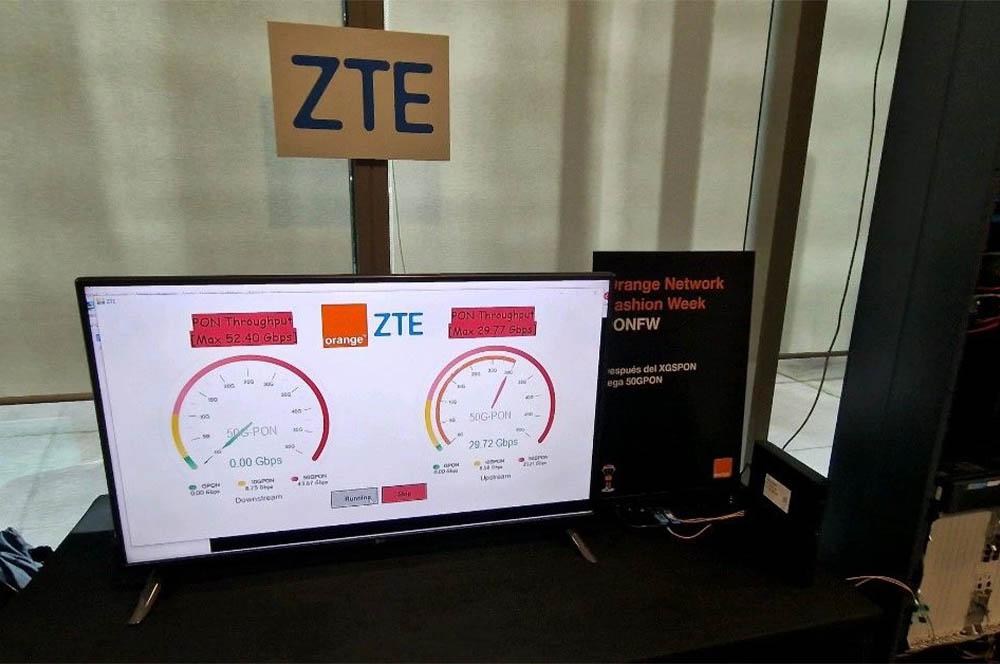 ZTE y Orange prueba 50 Gbps