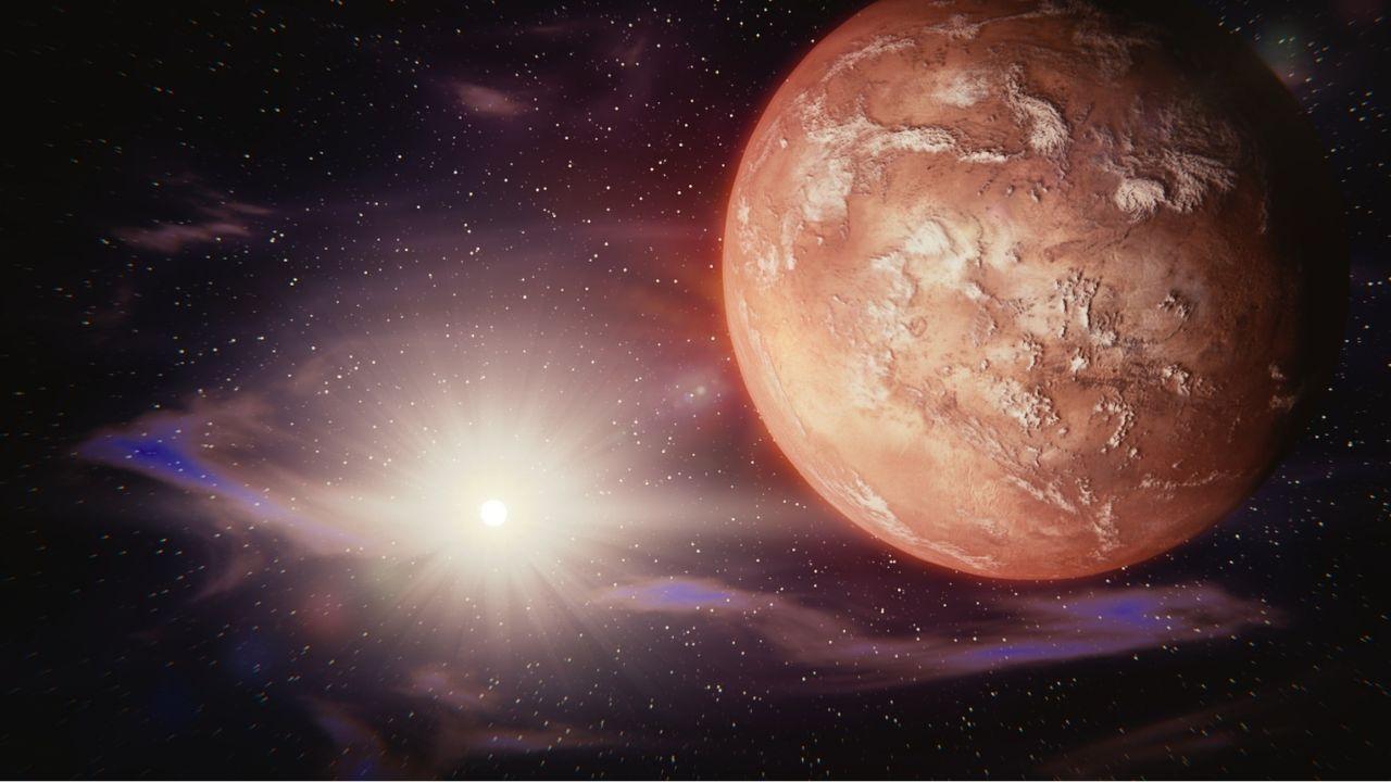 Marte en una conjunción solar
