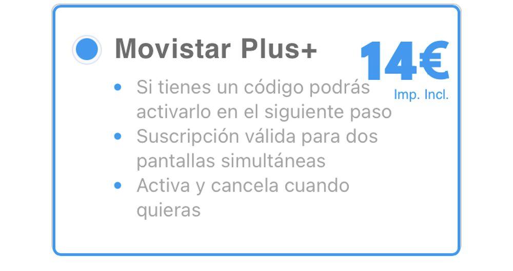 Tarifa 14 euros Movistar Plus+