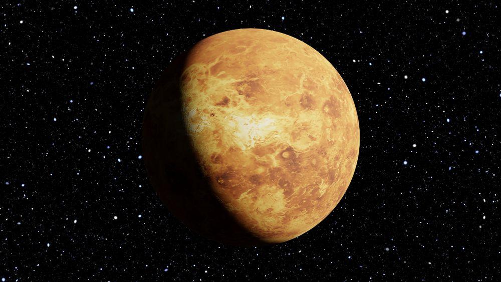 Venus en medio de un cielo estrellado