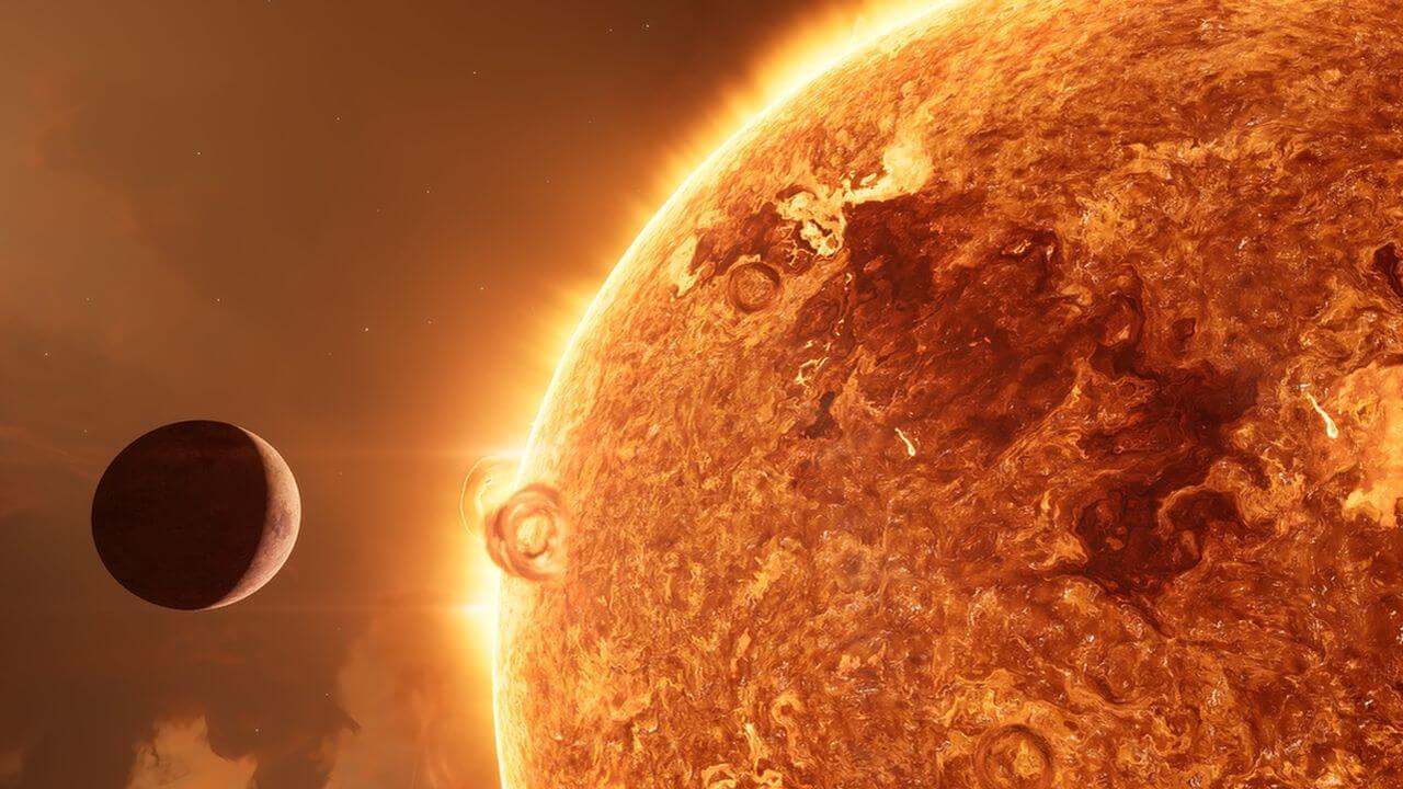 Planeta en riesgo por estrella gigante roja