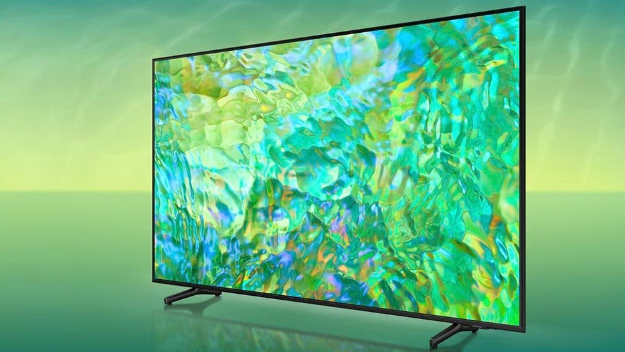 Samsung TV Crystal con colores en la pantalla
