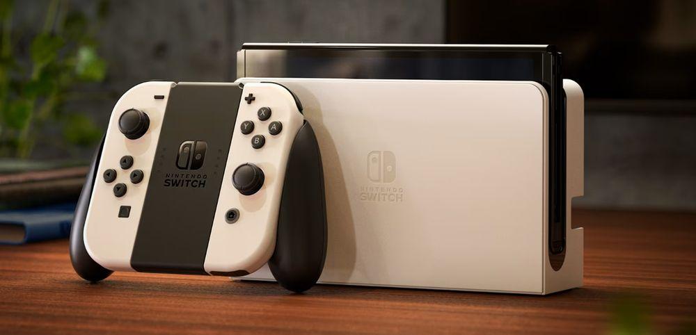 Foto oficial de la consola Nintendo Switch OLED