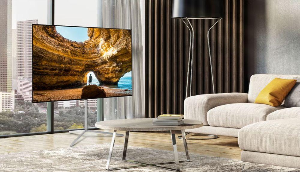 Smart TV LG OLED55B36LA en un salón grande