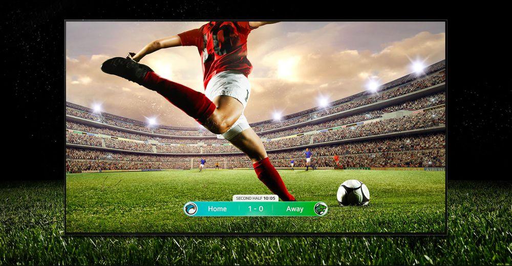 Partido de fútbol en la Smart TV LG OLED55B36LA