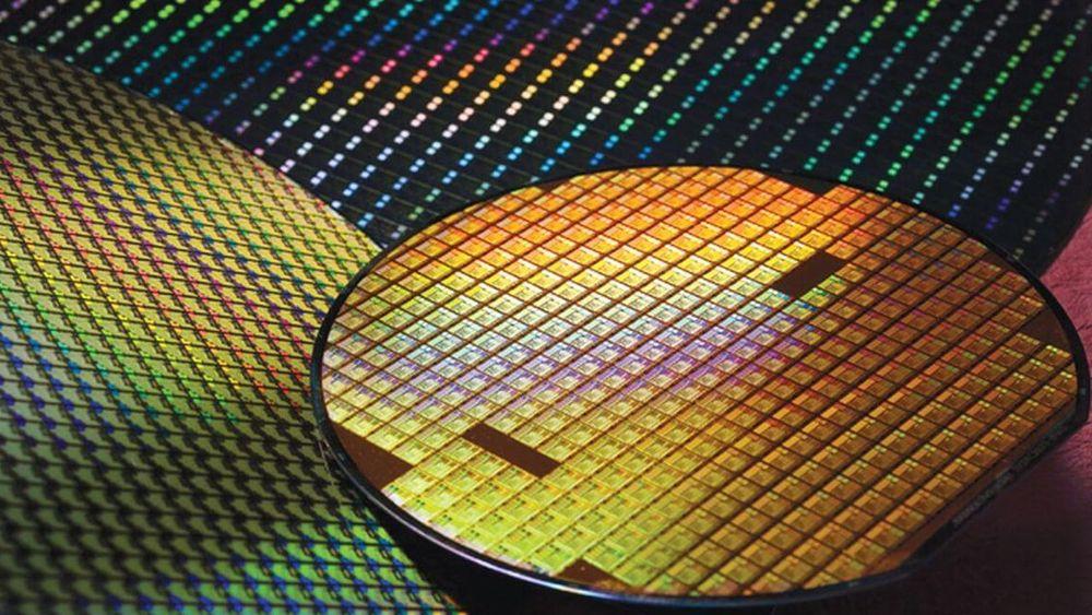 Obleas de chips de 3 nm fabricadas en la empresa TSMC