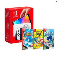 Nintendo Switch OLED Blanca + 3 juegos