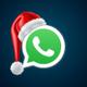 Logo de WhatsApp con gorro de Navidad
