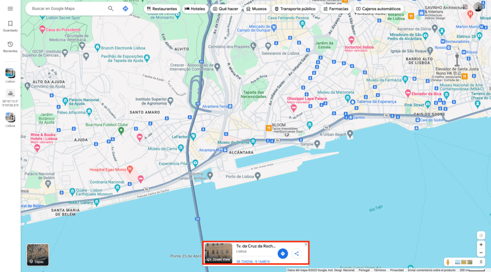 instrucciones de google maps coordenadas