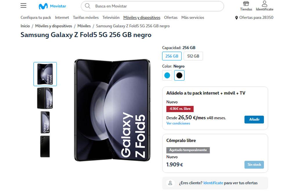 Samsung Galaxy Z Fold5 in Movistar