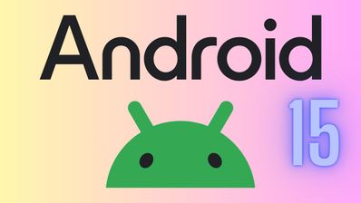 Logo de Android con el número 15