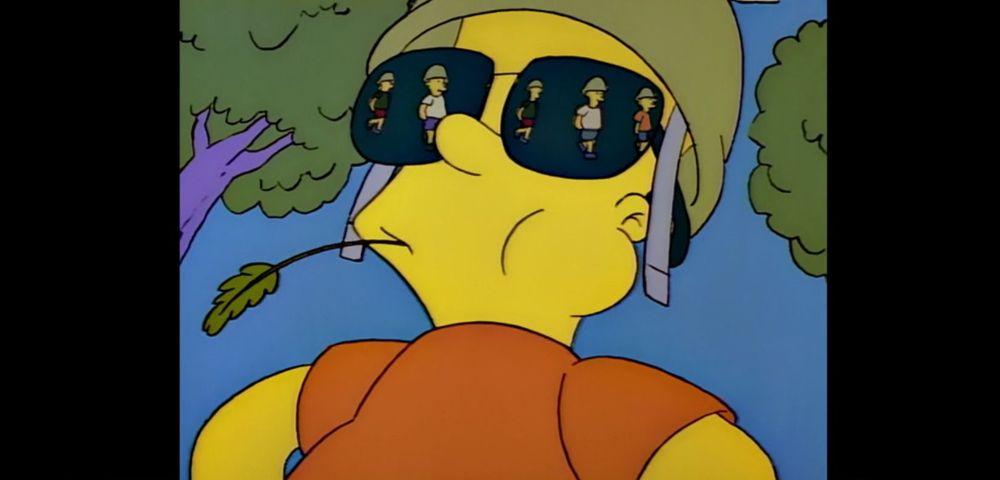 Bart Simpson en uno de los primeros episodios de Los Simpson