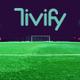 Campo de fútbol con el logo de Tivify