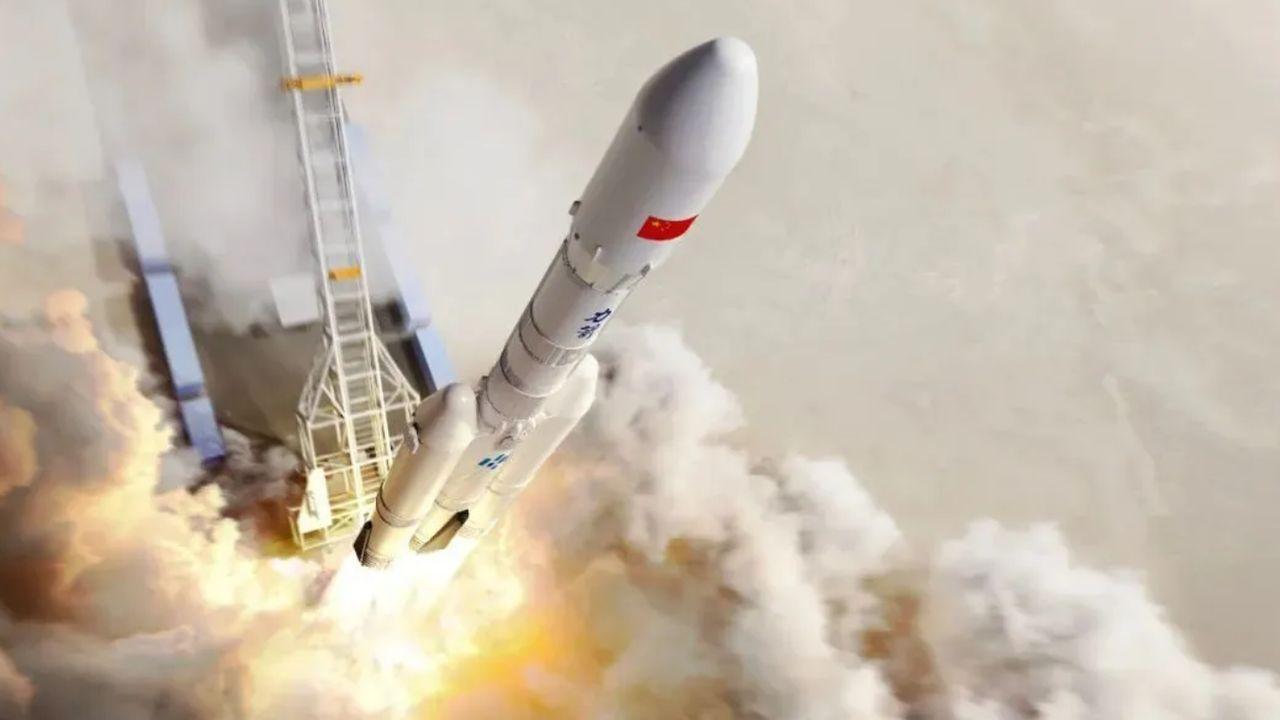 Representación artística de cómo será el lanzamiento del cohete Kinetic-2