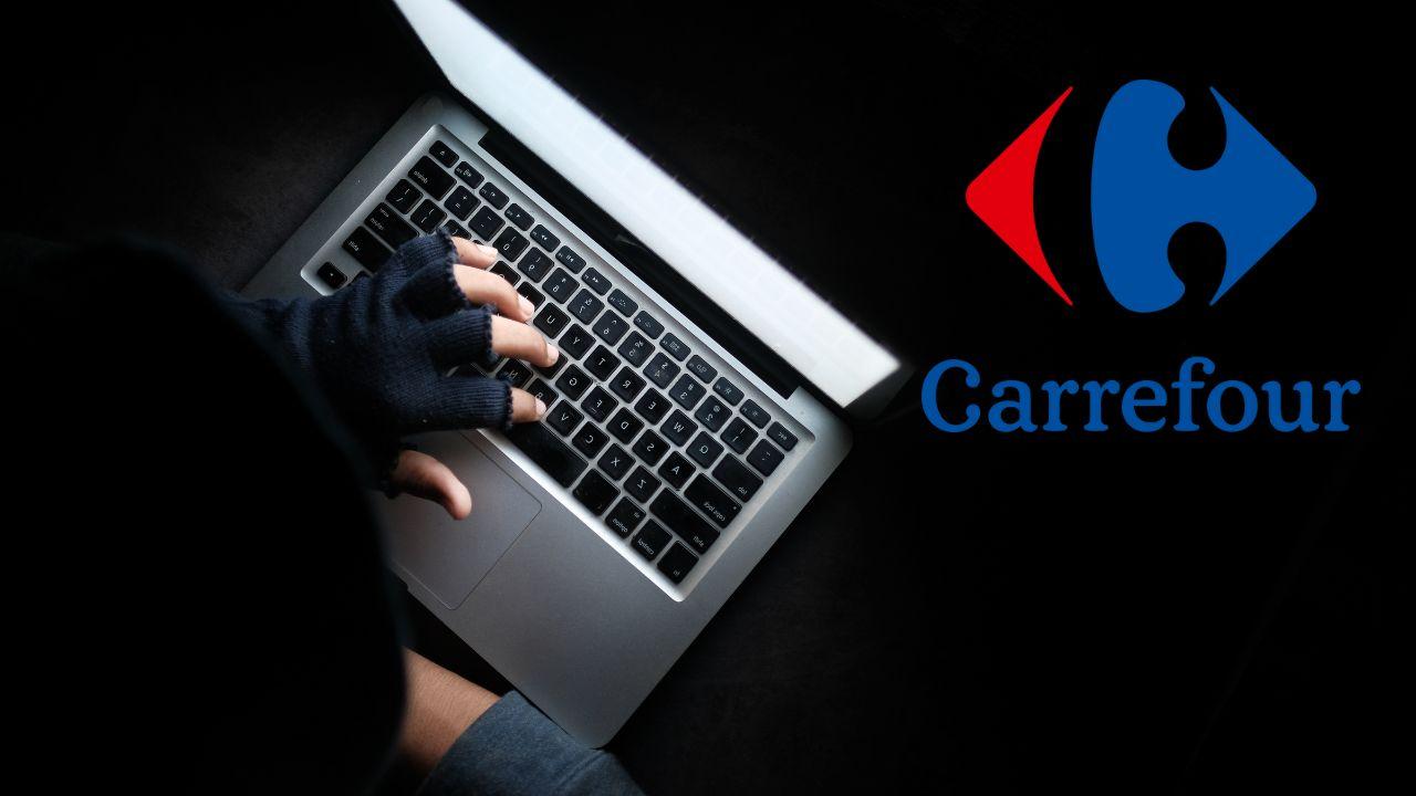 Un hacker atacando los servidores de Carrefour