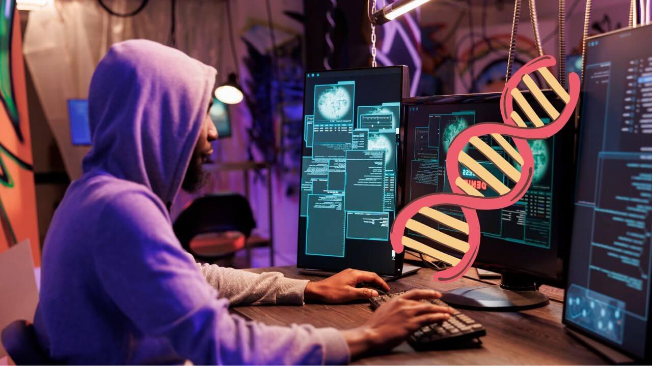 Un hacker hace un ataque a una web de genética