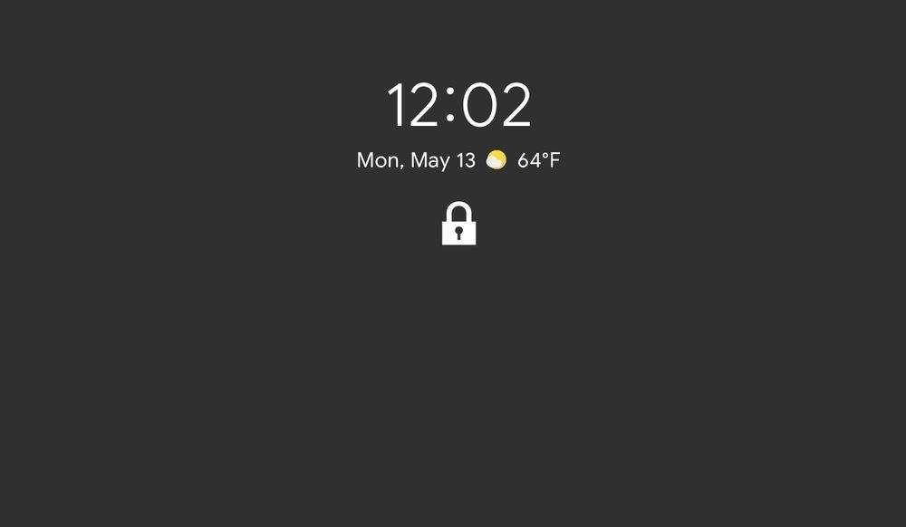 Una captura de la pantalla de bloqueo más simple de Android