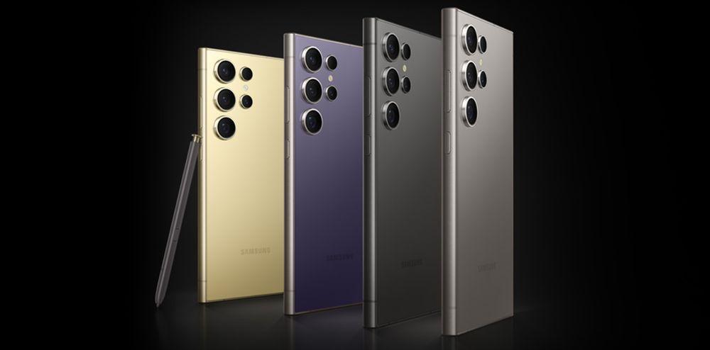 Distintos colores del smartphone Galaxy S24 Ultra de Samsung
