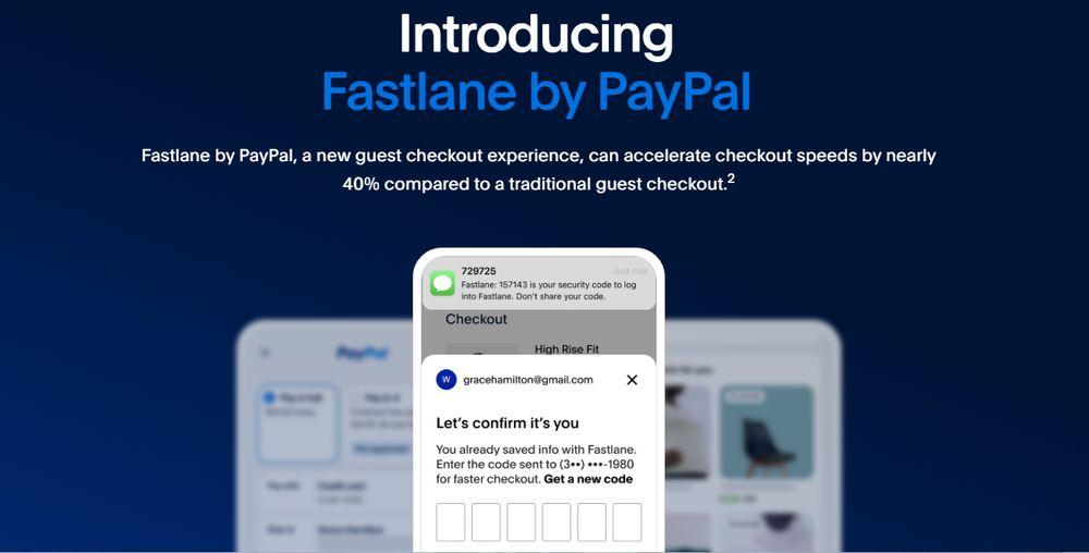 Sistema Fastlane para compras rápidas en PayPal