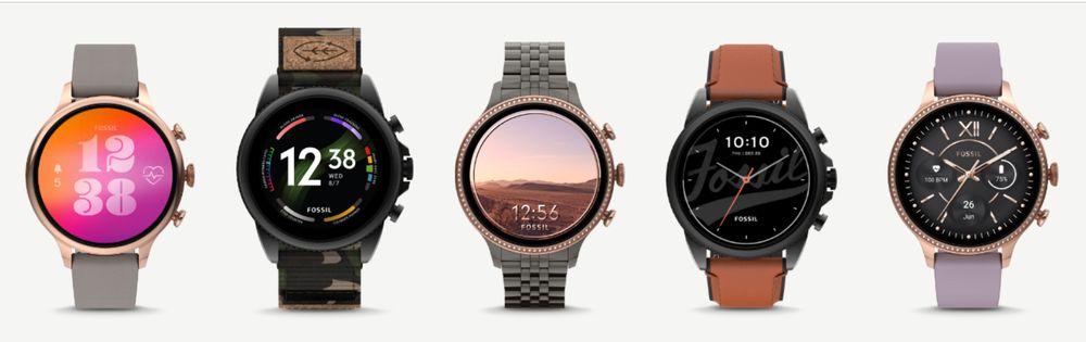 Distintos modelos y diseños de smartwatch Fossil