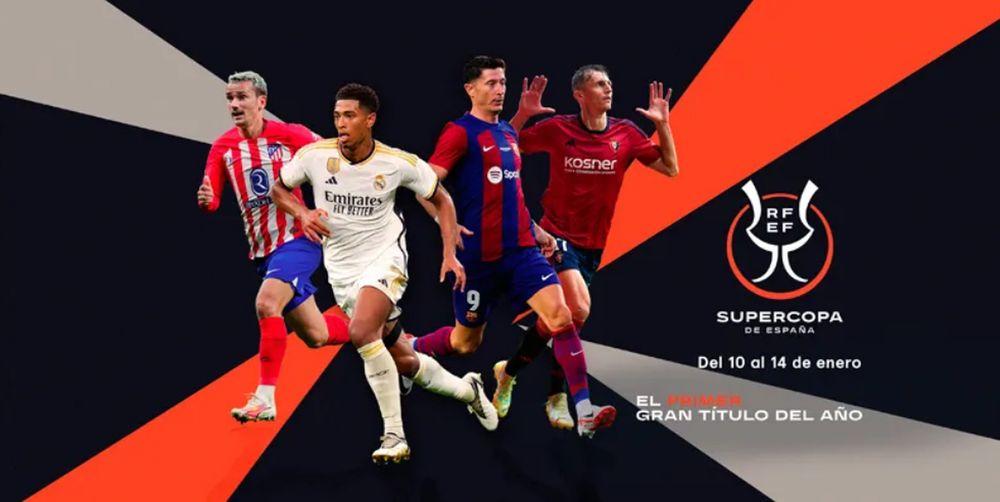 Jugadores de los equipos de la Supercopa de España 2024