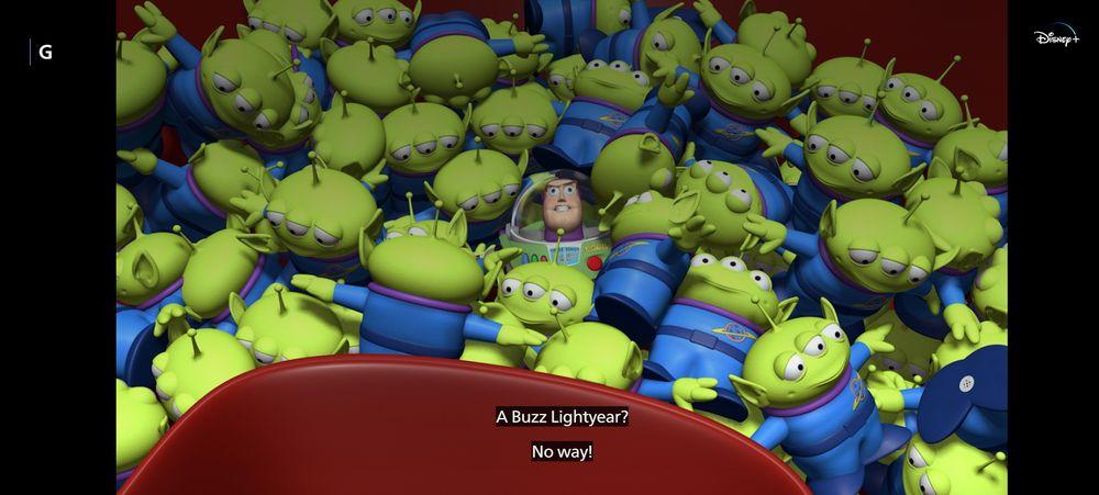 Escena de Toy Story reproduciendo en Disney+