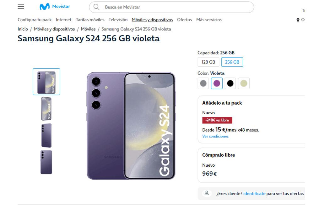 Samsung Galaxy S24 en Movistar