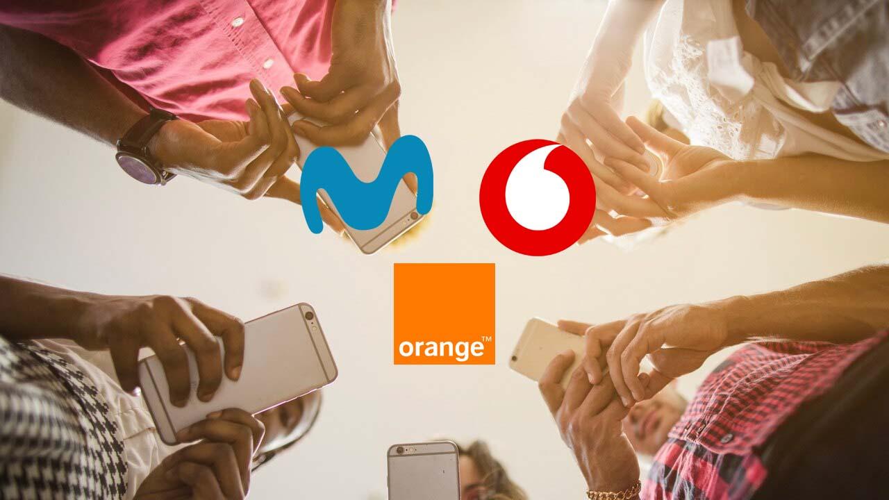 Operadores Movistar Orange y Vodafone