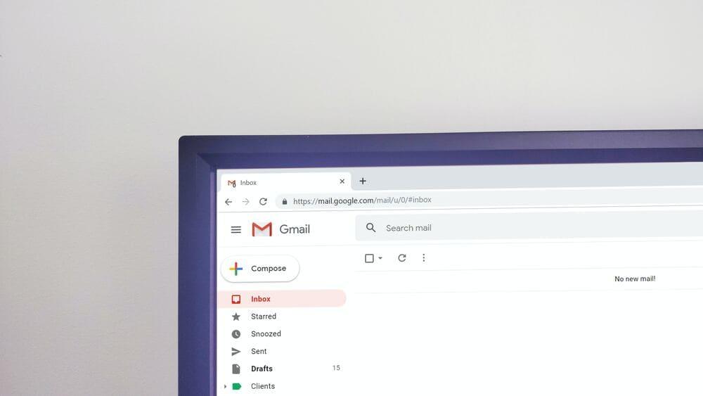 ventana de Gmail en google