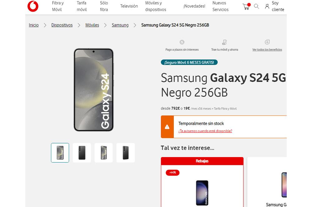 Samsung Galaxy S24 en Vodafone