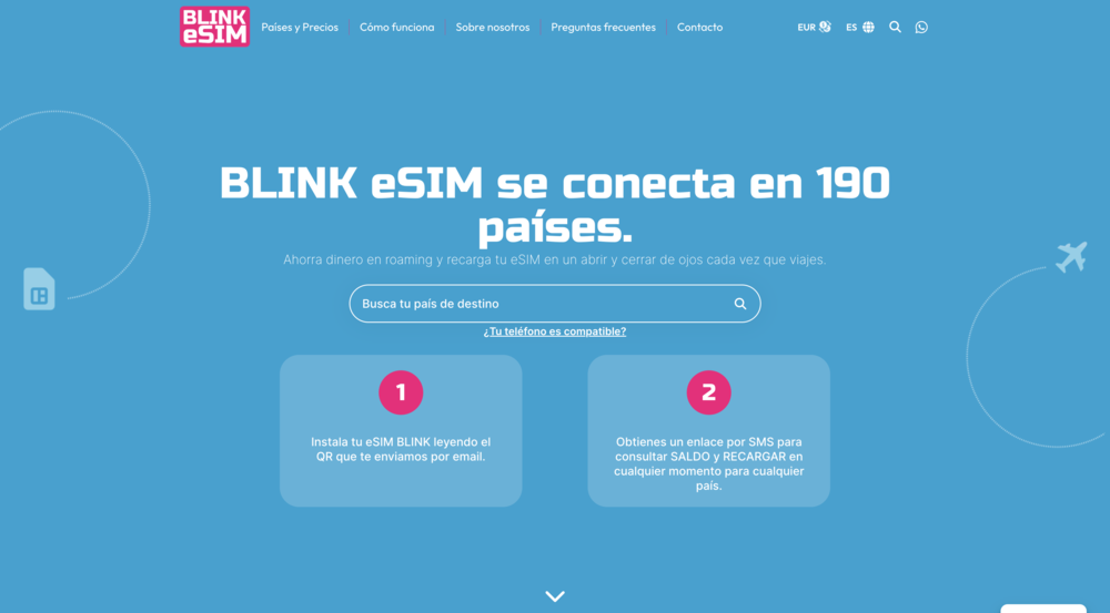 página web de Blink eSIM