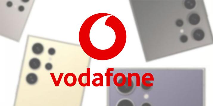 S24 Ultra logo Vodafone movil de alta calidad