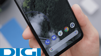 un telefono móvil con el símbolo de digi