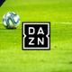 Un jugador de fútbol con el logo de DAZN en el centro