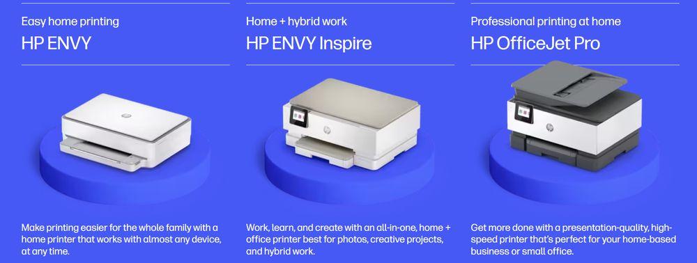 Todos los modelos de impresora disponibles en el HP All-In-Plan