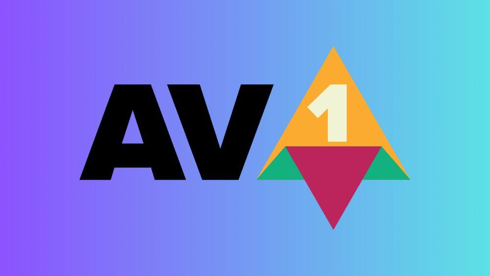 Logo del códec de vídeo AV1 creado por la Alliance for Open Media
