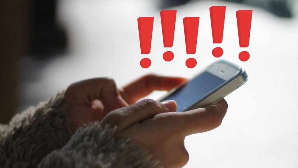 Una usuaria de móvil recibe un mensaje peligroso en su terminal